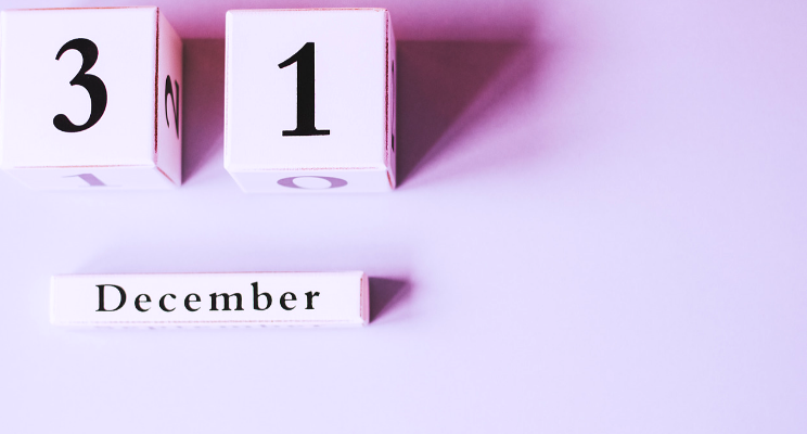 December 31st calendar cubes