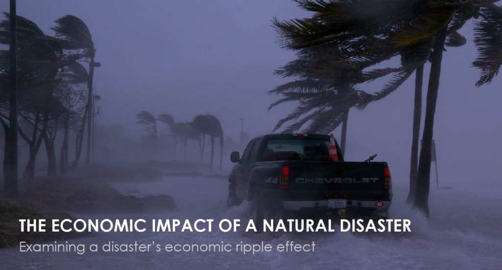 truck driving in hurricane