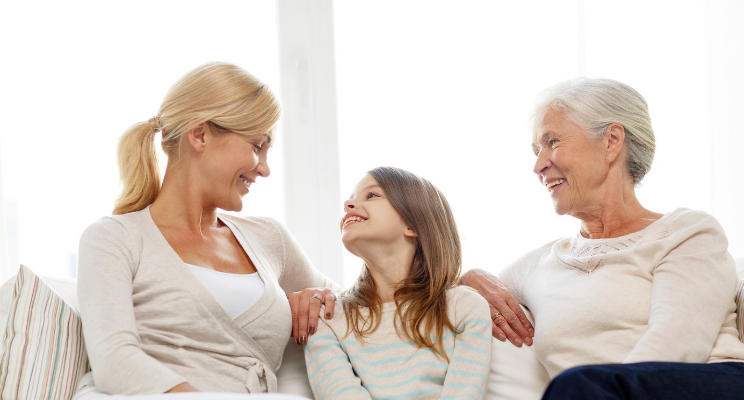 grandma with daughter and grand daughter