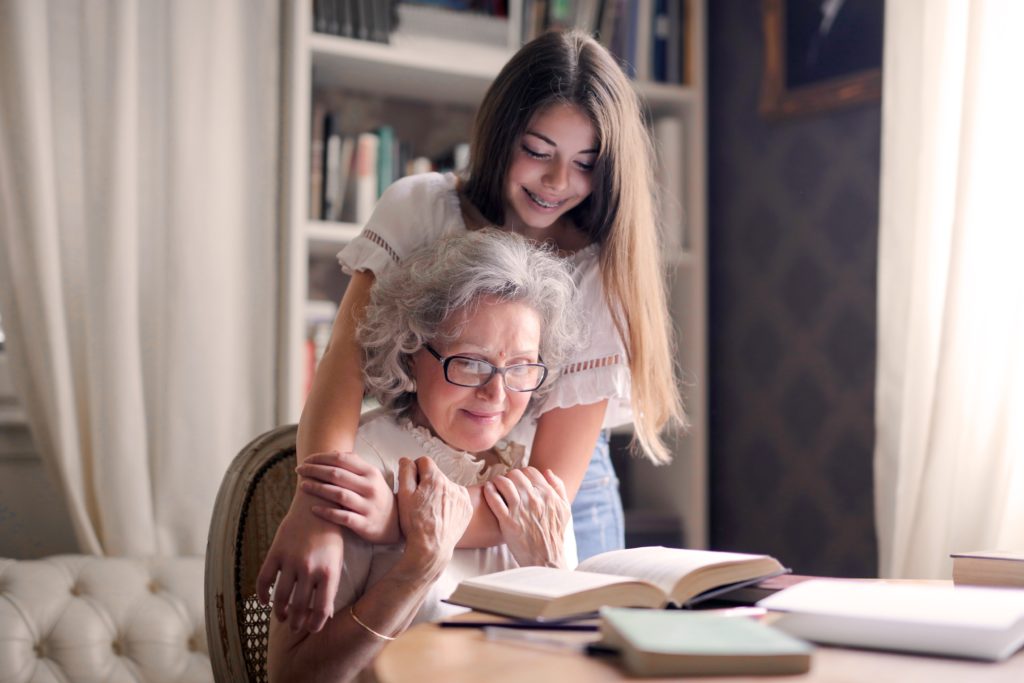 Grandma with grandaughter